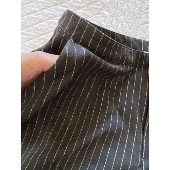H&M Pinstriped Wide Leg Trousers Gray NWT Size Small - Picture 7 of 11